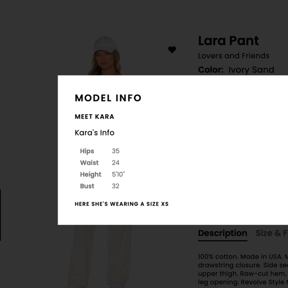 LOVERS + FRIENDS Lara Pant, Color Ivory Sand, Size XXS - Picture 4 of 8